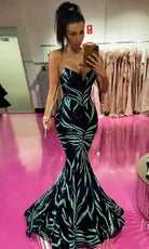Portia and Scarlett PS22538 - Sequin Motif Mermaid Evening Dress - detail view