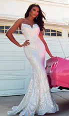 Portia and Scarlett PS22538 - Sequin Motif Mermaid Evening Dress - view 7