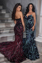 Portia and Scarlett PS22538 - Sequin Motif Mermaid Evening Dress - view 5