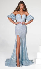 Portia and Scarlett PS23080 - Puff Sleeve Sweetheart Evening Gown
