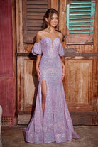 Portia and Scarlett PS23080 - Puff Sleeve Sweetheart Evening Gown