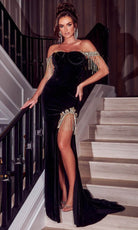 Portia and Scarlett PS23151 - Jewel Fringed Evening Dress