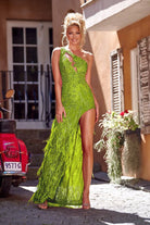 Portia and Scarlett PS23282 - Asymmetric Feather Skirt Prom Gown - view 4