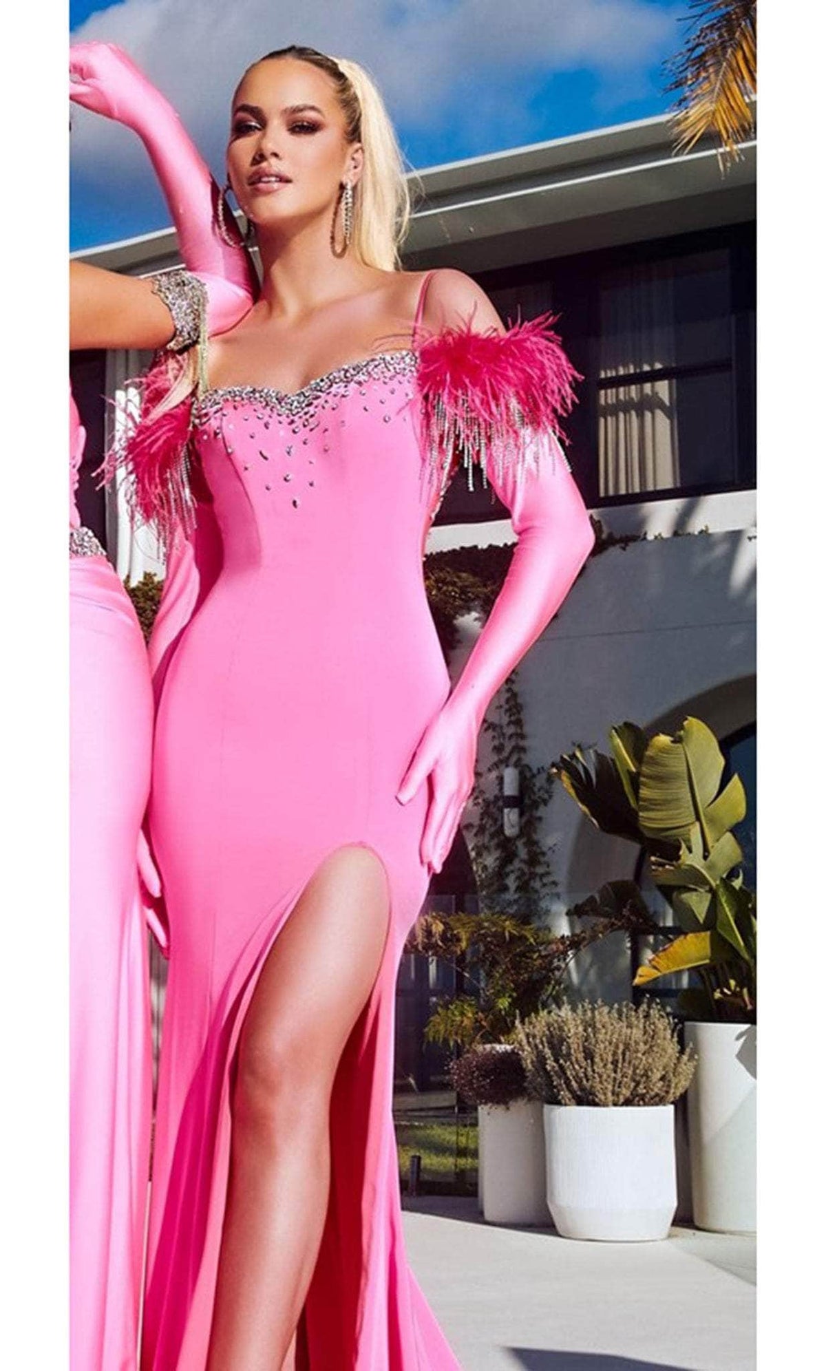 Portia and Scarlett PS23323 - Bejeweled Mermaid Evening Gown - view 8