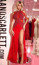 Portia and Scarlett PS23704C - Bejeweled Cutout Evening Dress - view 7