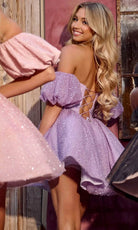 Portia and Scarlett PS24006 - Puff Sleeve A-Line Homecoming Dress - view 4