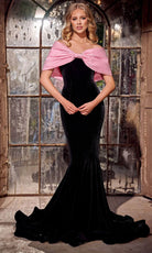 Portia and Scarlett PS24042 - Bow Detail Prom Dress - back view