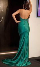 Portia and Scarlett PS24077X - Halter Trumpet Evening Gown - back view