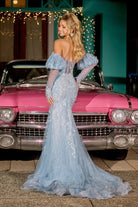 Portia and Scarlett PS24144 - Lace Appliqued Mermaid Prom Gown - Silhouette Dresses