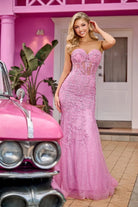 Portia and Scarlett PS24144 - Lace Appliqued Mermaid Prom Gown - view 15