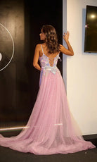 Portia and Scarlett PS24246 - Floral Ornate Corset Prom Dress
