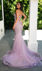 Portia and Scarlett PS24252 - Lace Corset Prom Dress - back view