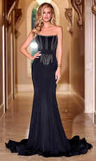 Portia and Scarlett PS24289 - Contrast Corset Prom Dress - designer prom dress at Silhouette Dresses