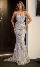 Portia and Scarlett PS24315 - Sequin Motif Prom Dress - view 7