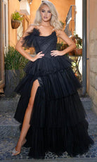 Portia and Scarlett PS24760 - Ruched Detailed Strapless Ballgown - back view