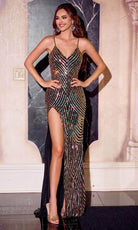 Portia and Scarlett PS24816X - Geometric Sequin Prom Dress - view 8