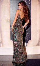 Portia and Scarlett PS24816X - Geometric Sequin Prom Dress - view 9