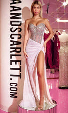 Portia and Scarlett PS24850C - Illusion Jeweled Evening Gown