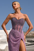 Portia and Scarlett PS24850C - Illusion Jeweled Evening Gown