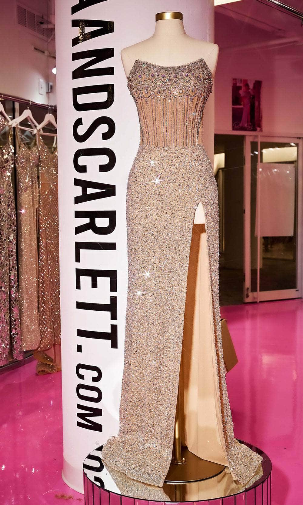 Portia and Scarlett PS24877C - Scoop Corset Evening Gown