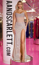 Portia and Scarlett PS24877C - Scoop Corset Evening Gown