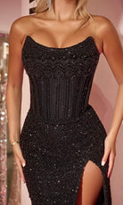 Portia and Scarlett PS24877C - Scoop Corset Evening Gown