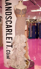 Portia and Scarlett PS24881C - Feathered Sleeveless Prom Dress
