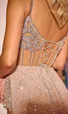 Portia and Scarlett PS24881C - Feathered Sleeveless Prom Dress