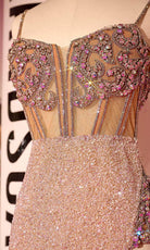 Portia and Scarlett PS24881C - Feathered Sleeveless Prom Dress