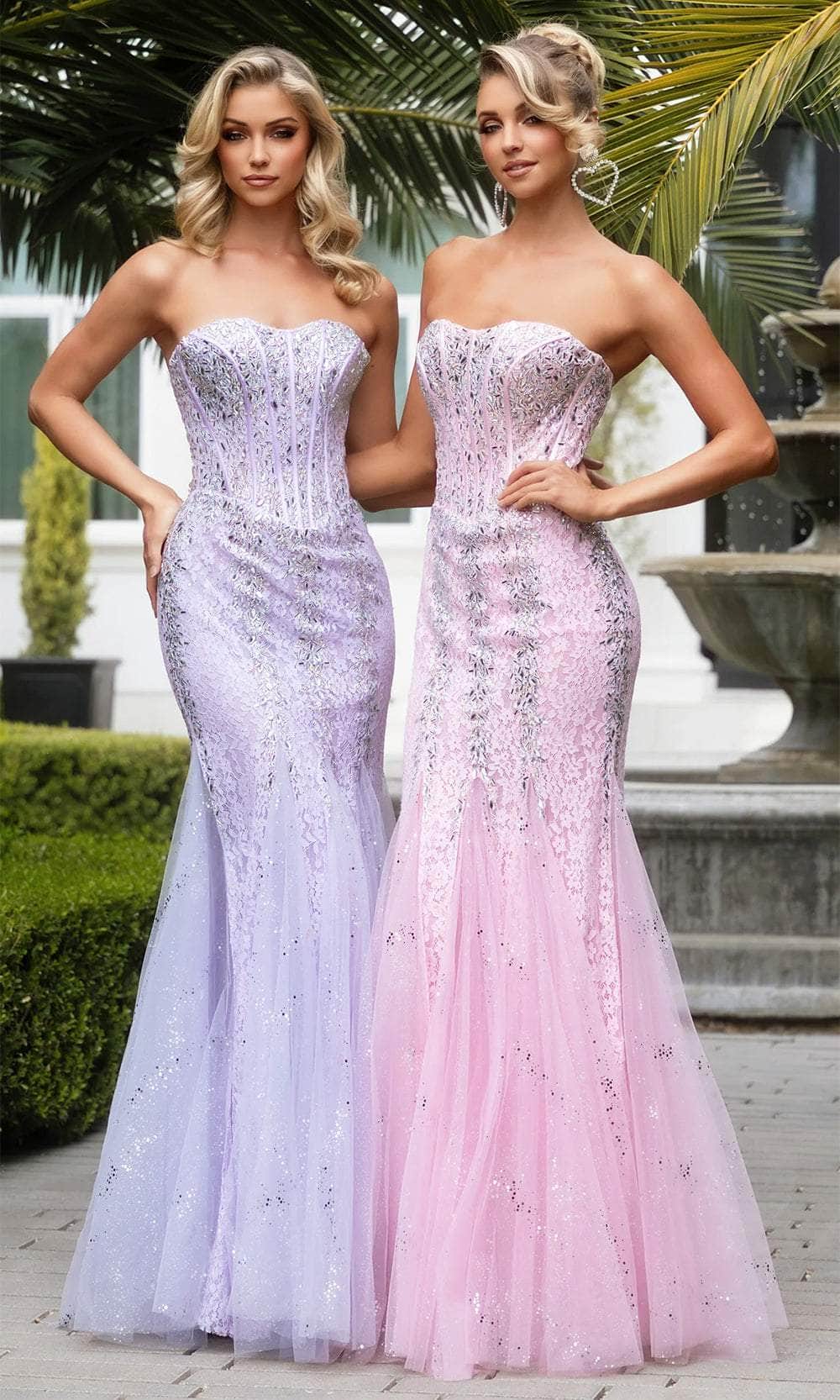 Portia and Scarlett PS25169 - Godet Detailed Prom Dress - view 5