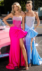 Portia and Scarlett PS25182 - Bow Draped Prom Dress - back view