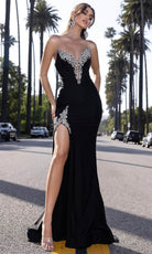Portia and Scarlett PS25201 - Jeweled V-Neck Prom Dress - designer prom dress at Silhouette Dresses