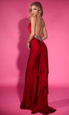 Portia and Scarlett PS25214 - Bejeweled Back Prom Dress - back view