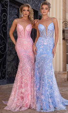 Portia and Scarlett PS25234 - See-Through Corset Embellished Prom Gown - designer prom dress at Silhouette Dresses