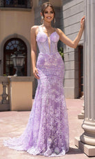 Portia and Scarlett PS25234 - See-Through Corset Embellished Prom Gown - view 4