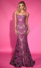Portia and Scarlett PS25251 - Lace Detailed Prom Dress - view 8