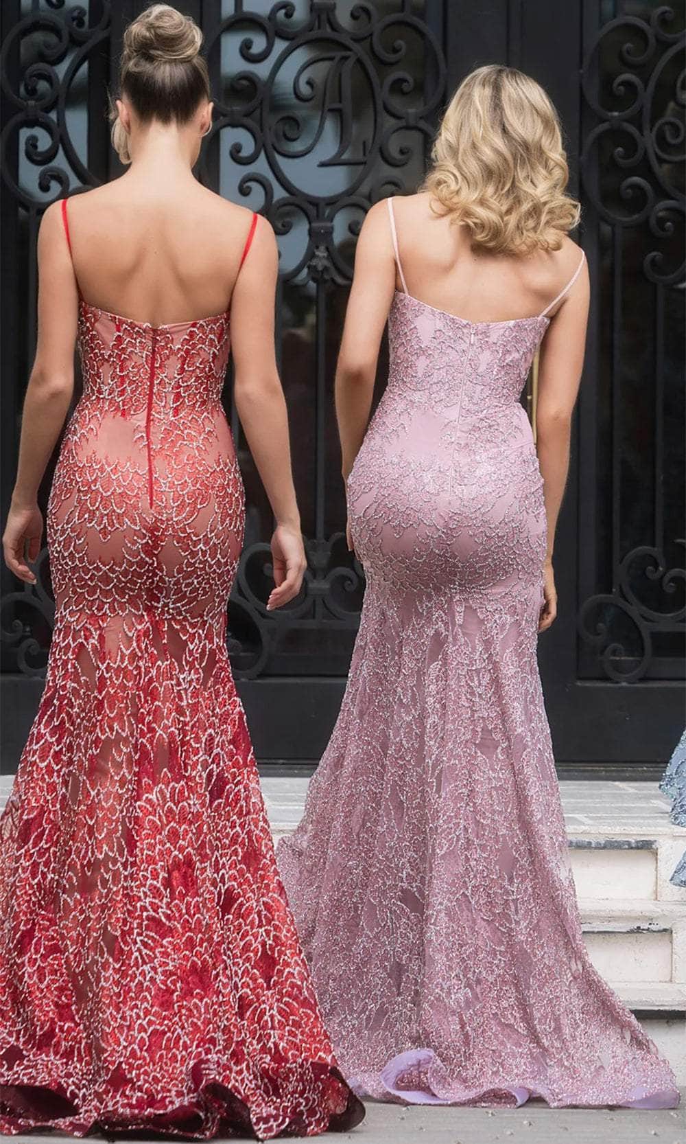 Portia and Scarlett PS25251 - Lace Detailed Prom Dress - designer prom dress at Silhouette Dresses