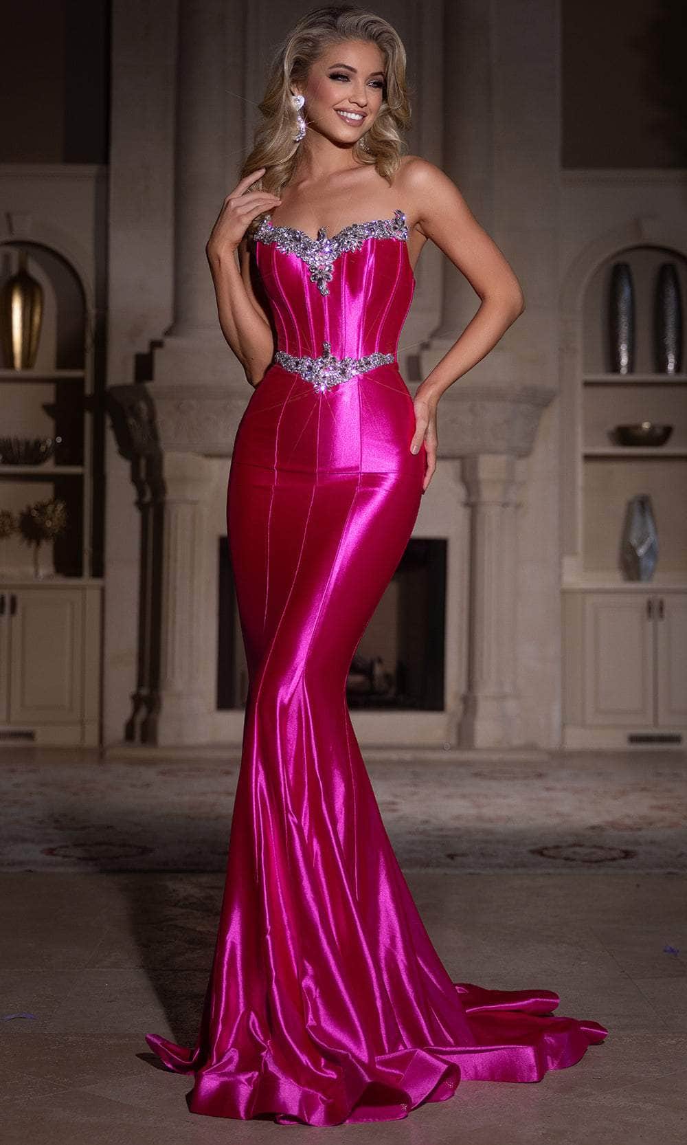 Portia and Scarlett PS25261 - Jewel Ornate Prom Dress - designer prom dress at Silhouette Dresses
