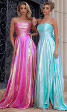 Portia and Scarlett PS25283 - Straight Neckline Lustrous Prom Gown - designer prom dress at Silhouette Dresses