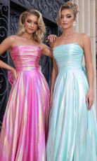 Portia and Scarlett PS25283 - Straight Neckline Lustrous Prom Gown - back view