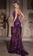 Portia and Scarlett PS25287 - Illusion Sheath Prom Dress - back view
