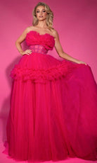 Portia and Scarlett PS25305 - Ruffle Detailed Strapless Ballgown - Silhouette Dresses