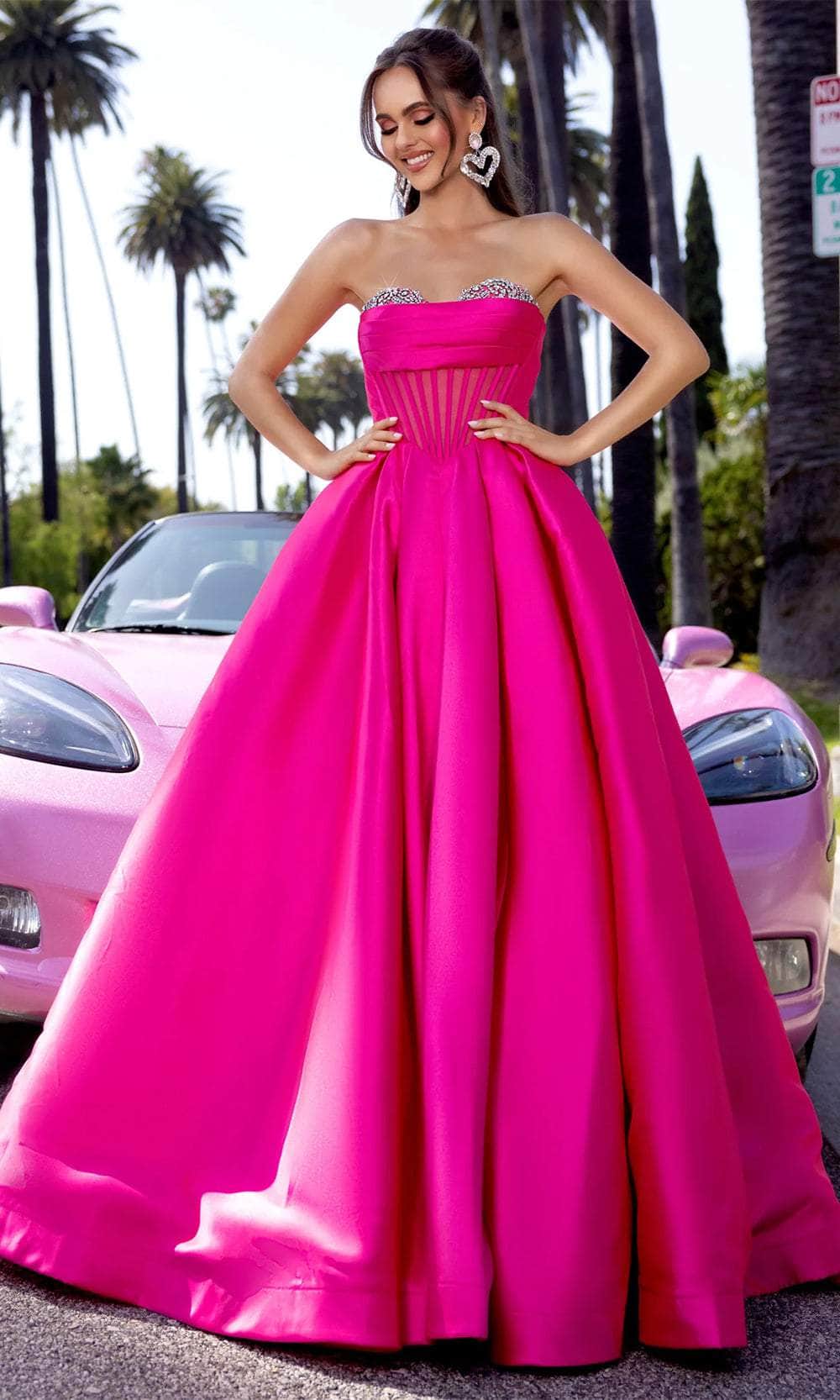 Portia and Scarlett PS25306 - Jeweled Corset Ballgown - view 4