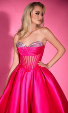 Portia and Scarlett PS25306 - Jeweled Corset Ballgown - detail view