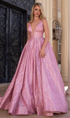 Portia and Scarlett PS25316 - Plunging Sweetheart Embellished Ballgown - detail view