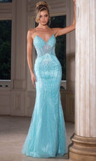 Portia and Scarlett PS25331 - Beaded V-Neck Prom Dress - view 8