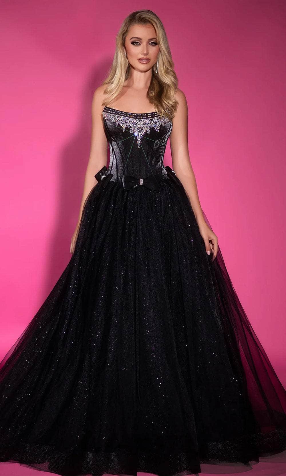 Portia and Scarlett PS25336 - Crystal Beaded Scoop Ballgown - designer ball gown at Silhouette Dresses