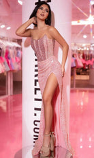 Portia and Scarlett PS25421C - Strapless Corset Evening Dress - Silhouette Dresses