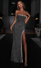 Portia and Scarlett PS25430C - Strapless High Slit Evening Dress - designer prom dress at Silhouette Dresses