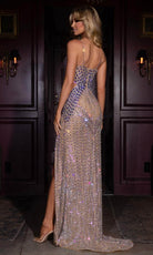 Portia and Scarlett PS25438C - Crystal Beads Scoop Evening Dress - back view